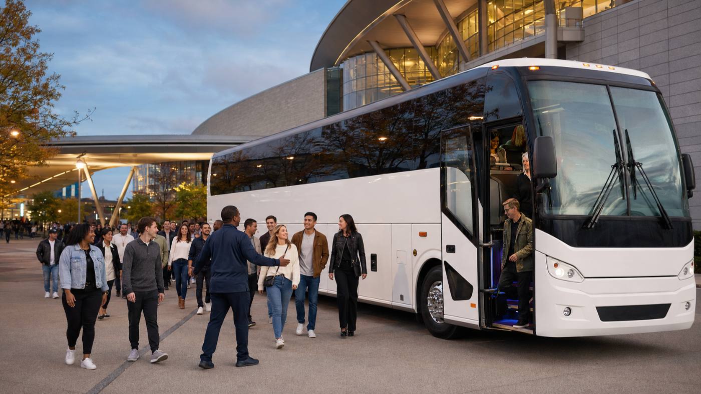 Event crowd photo — Koladera Charter Bus