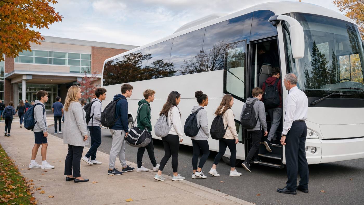 School trip photo — Koladera Charter Bus
